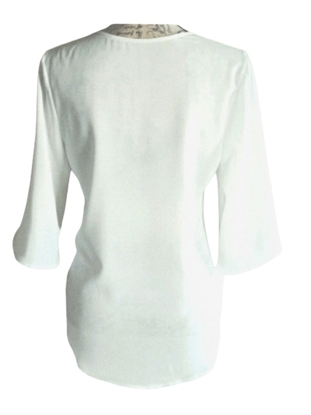 Off white tie up blouse. - Picture 5 of 6